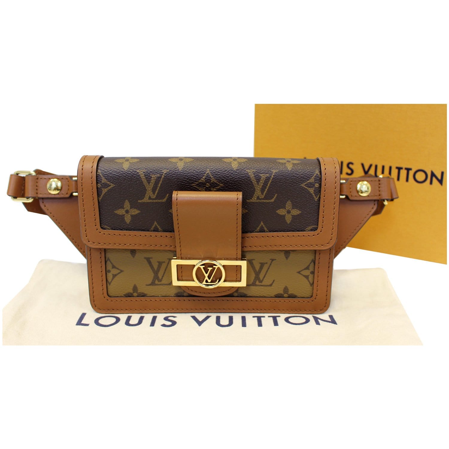 Louis Vuitton Bumbag Dauphine Monogram Reverse BB Brown in Coated  Canvas/Leather with Gold-tone - US