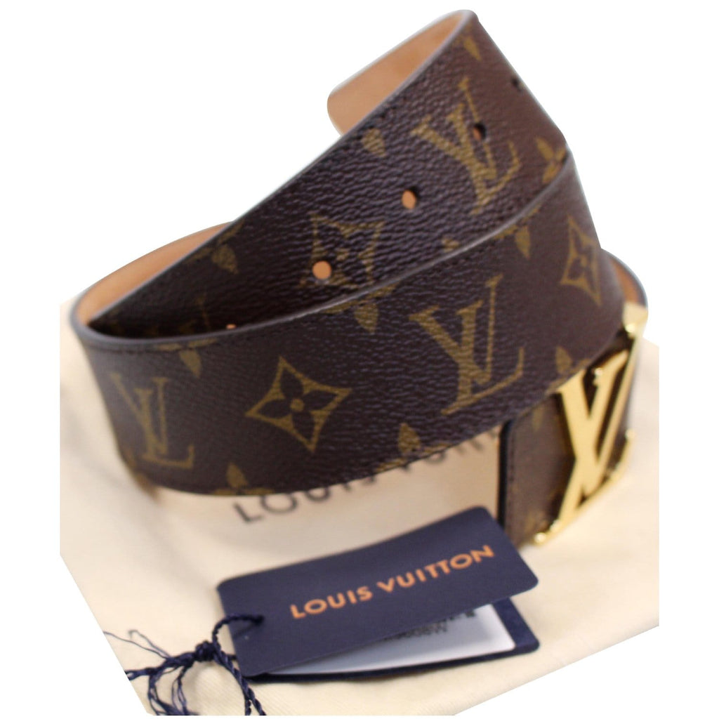 LOUIS VUITTON LV Initiales Monogram Canvas Belt Brown display picture 3