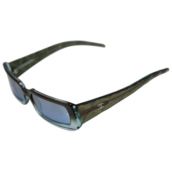 CHANEL Quilted Crystal CC Logo Gradient Tint Sunglasses 5046