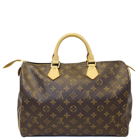 LOUIS VUITTON Speedy 35 Monogram Canvas Satchel Bag