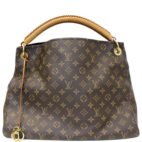 LOUIS VUITTON Artsy MM Monogram Canvas Shoulder Bag Brown