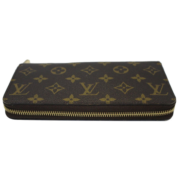 LOUIS VUITTON Zip Around Monogram Canvas Wallet Brown