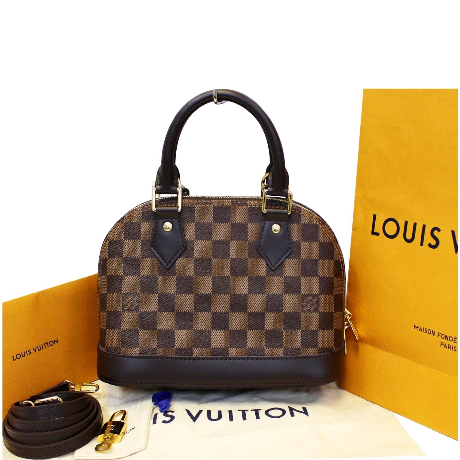 Louis Vuitton Authentic Damier Alma BB Cross Body Handbag Article