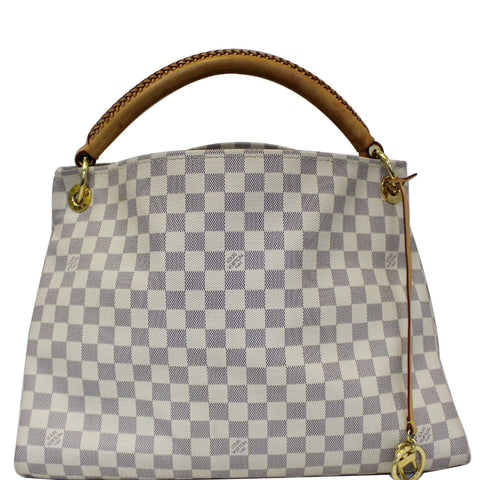 LOUIS VUITTON Artsy MM Damier Azur Shoulder Bag White