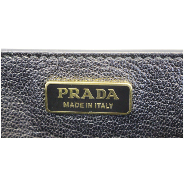 PRADA City Calf Saffiano Leather Cahier Shoulder Bag Talco Nero-US