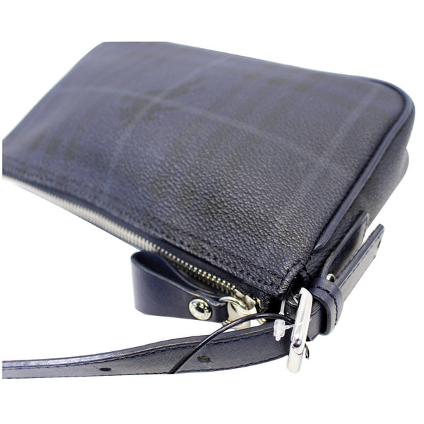 Burberry Canvas Coated Pochette Blue - Burberry Clutch - online