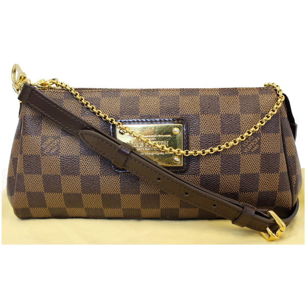 Louis Vuitton Pochette Eva Damier Ebene Clutch - front view