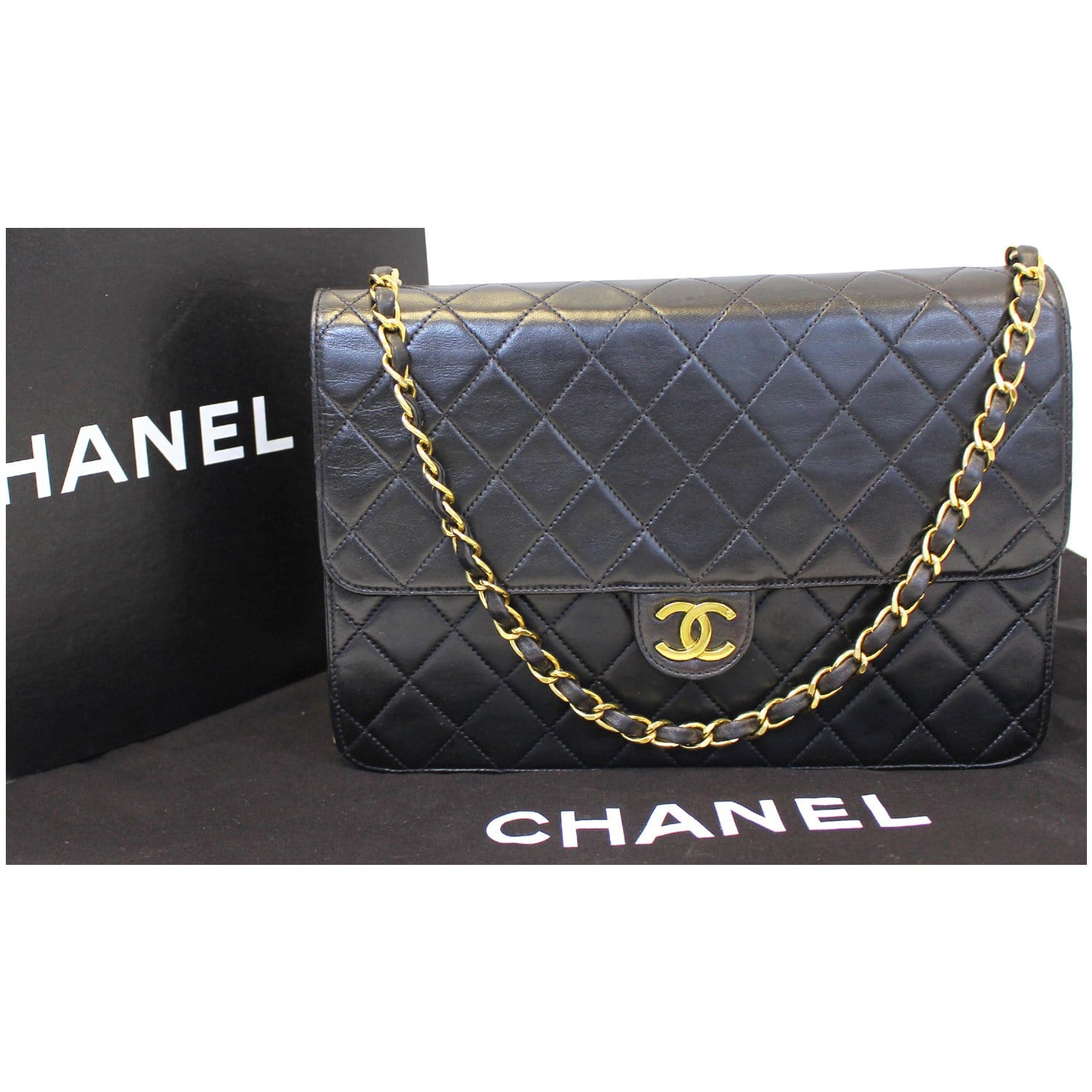 CHANEL Matelasse 25 Lambskin Leather Shoulder Bag Black-US CHANEL Matelasse 25 Lambskin Leather Shoulder Bag Black-US