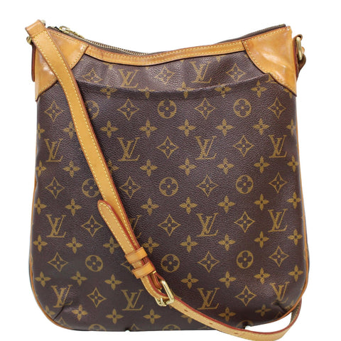 LOUIS VUITTON Odeon MM Monogram Canvas Shoulder Bag Brown