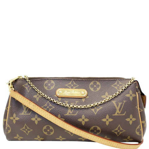 LOUIS VUITTON Pochette Eva Monogram Canvas Clutch Crossbody Bag