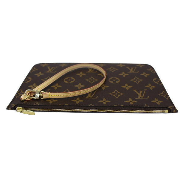 LOUIS VUITTON Pochette Wristlet Pouch Monogram Canvas Neverfull MM Brown