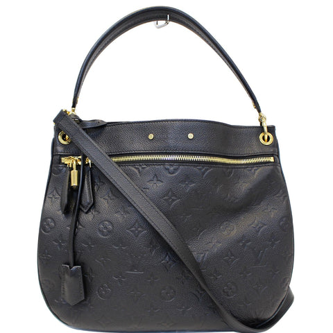 LOUIS VUITTON Spontini Empreinte Leather Shoulder Bag Black