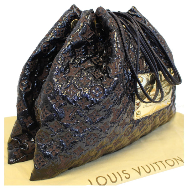 LOUIS VUITTON Monogram Vinyl Squishy Tote Bag Black for women