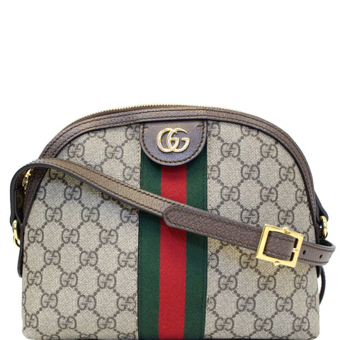 GUCCI Ophidia GG Supreme Canvas Small Shoulder Bag Beige 499621
