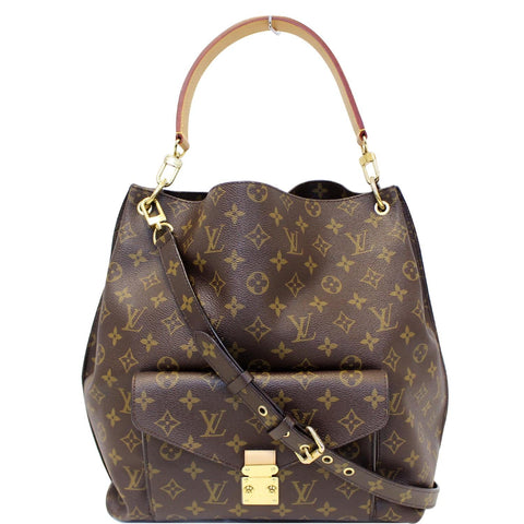 LOUIS VUITTON Metis Monogram Canvas Hobo Shoulder Bag Brown