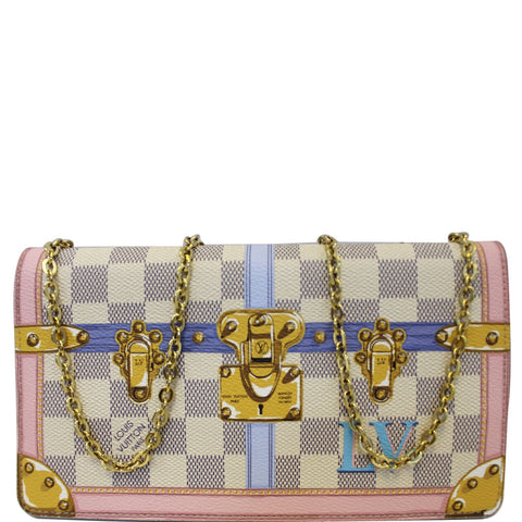 LOUIS VUITTON Summer Trunks Pochette Damier Azur Shoulder Bag White - 20% OFF