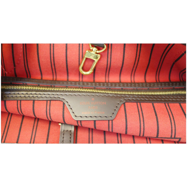 LOUIS VUITTON Neverfull MM Damier Ebene Tote Shoulder Bag Brown