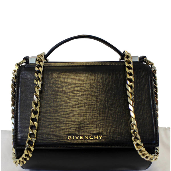 GIVENCHY Mini Pandora Box Calfskin Leather Chain Crossbody Bag Black-US
