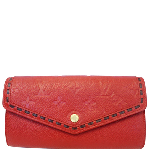 LOUIS VUITTON Scarlet Monogram Empreinte Wallet Red