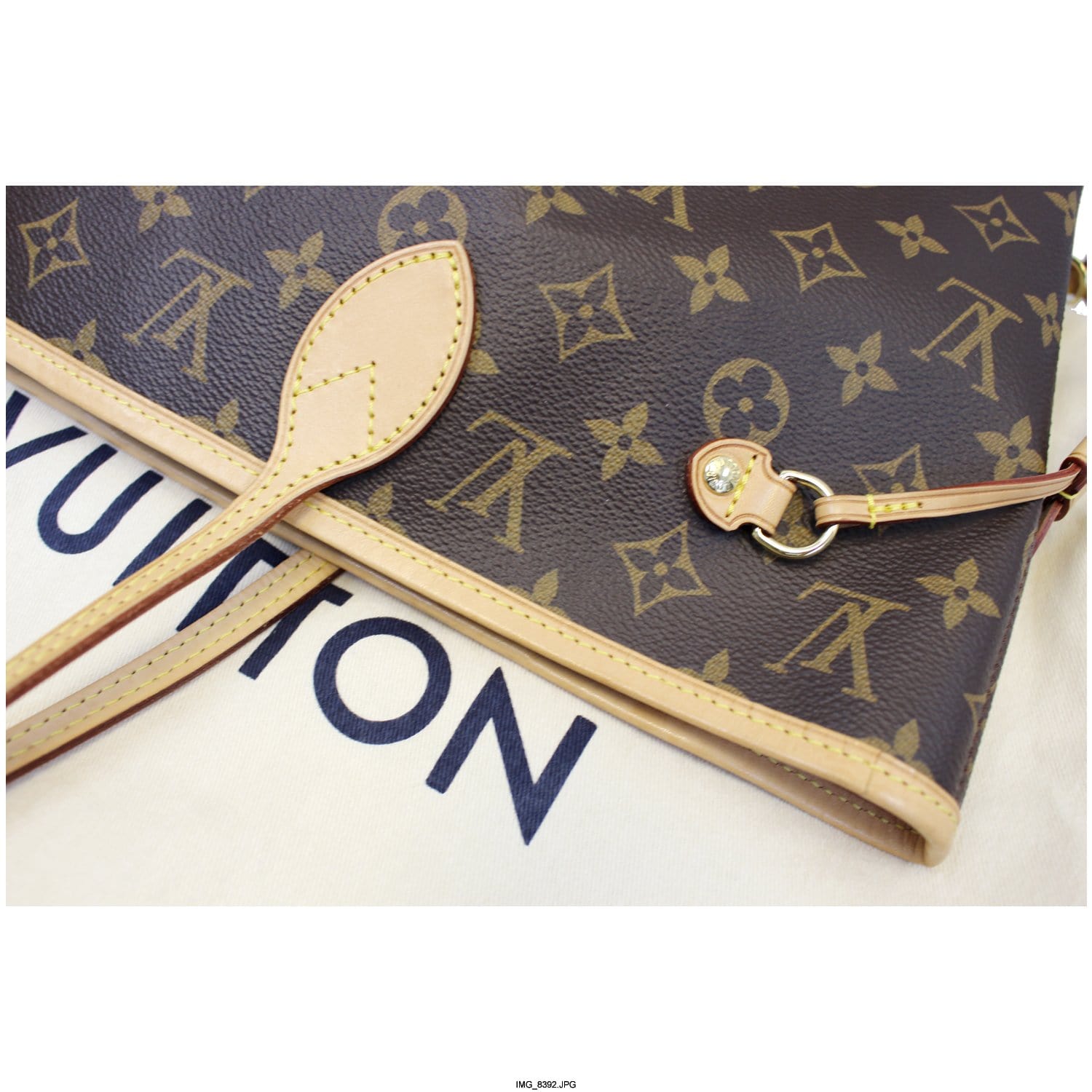 M50366 Louis Vuitton 2015 Monogram Neverfull MM with pochette－Rose Ballerine