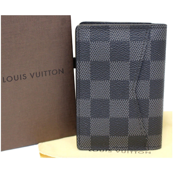 LOUIS VUITTON Pocket Organizer Damier Graphite Card Case Black-US