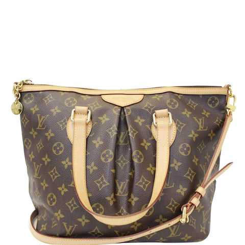 LOUIS VUITTON Palermo PM Monogram Canvas Shoulder Bag Brown