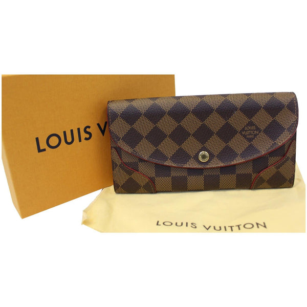 Louis Vuitton Caissa Damier Ebene Wallet Brown - check leather