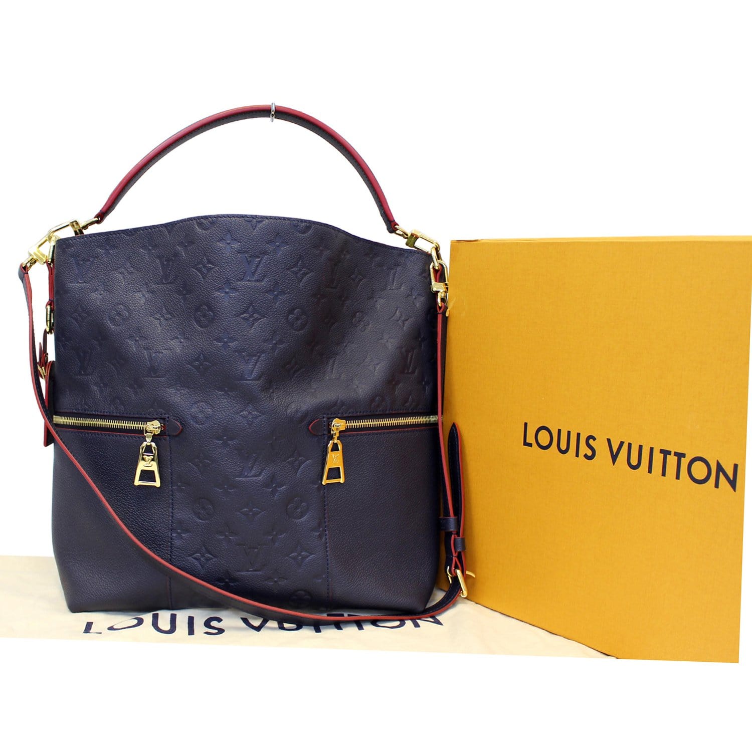 Louis Vuitton Hand Shoulder Bag Capucines BB Marine Rouge (Navy Red)  w/Bandeau