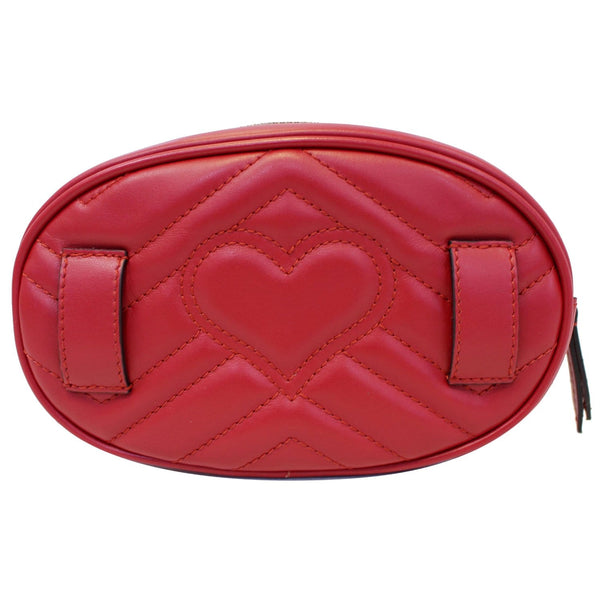 GUCCI GG Marmont Matelasse Leather Belt Bag 476434 Red