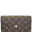 LOUIS VUITTON Sarah Monogram Canvas Wallet Brown