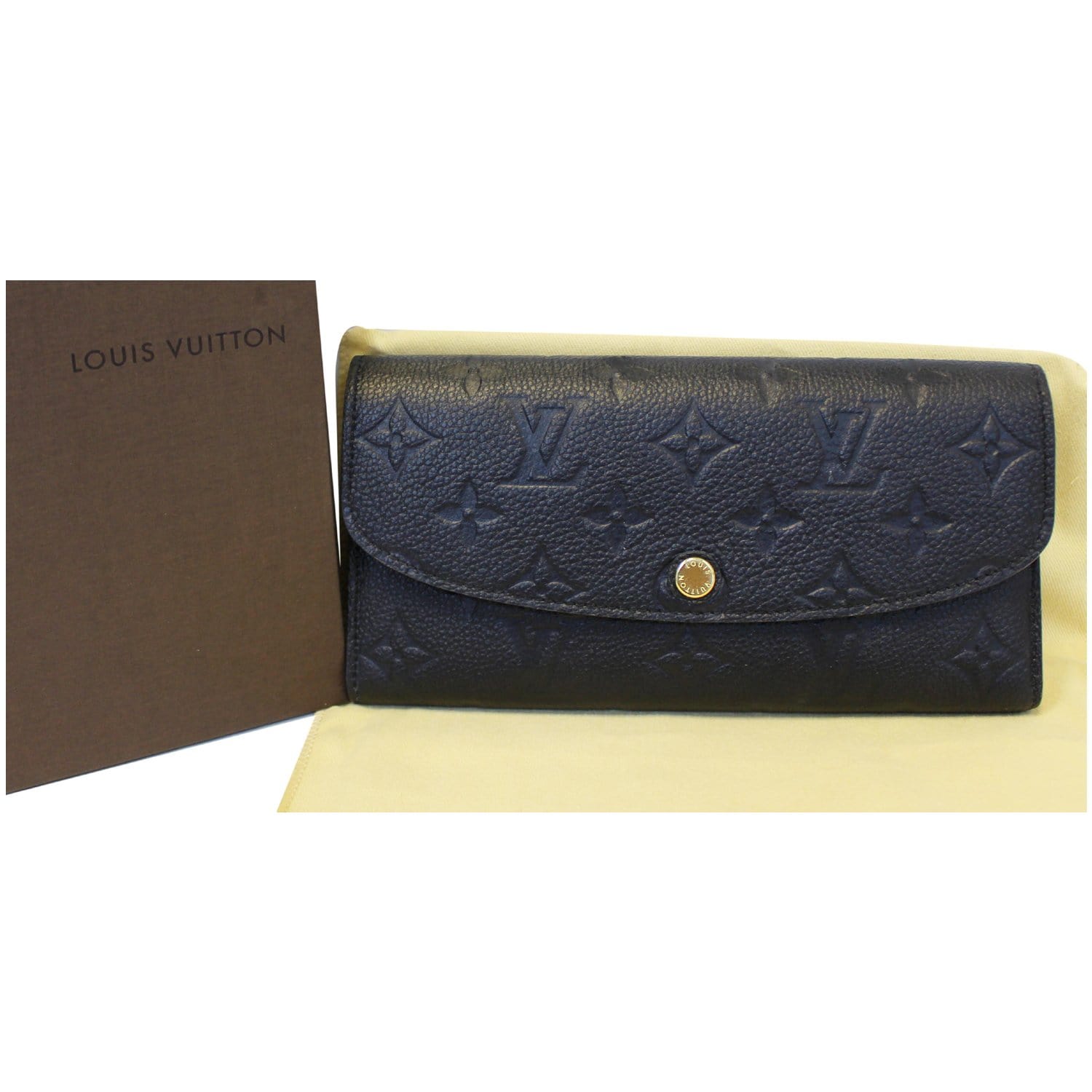 Emilie leather wallet Louis Vuitton Navy in Leather - 31108879
