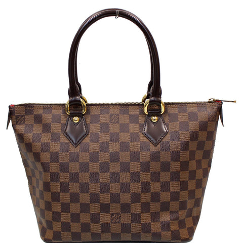 LOUIS VUITTON Saleya PM Damier Ebene Tote Shoulder Bag Brown