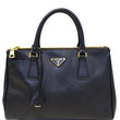 PRADA Saffiano Lux Small Double-Zip Tote Bag Black