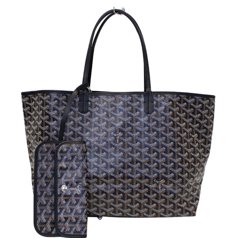 GOYARD Goyardine Saint Louis PM Tote Bag Black