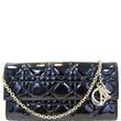 CHRISTIAN DIOR Lady Dior Croisiere Cannage Lambskin Chain Wallet Black-US