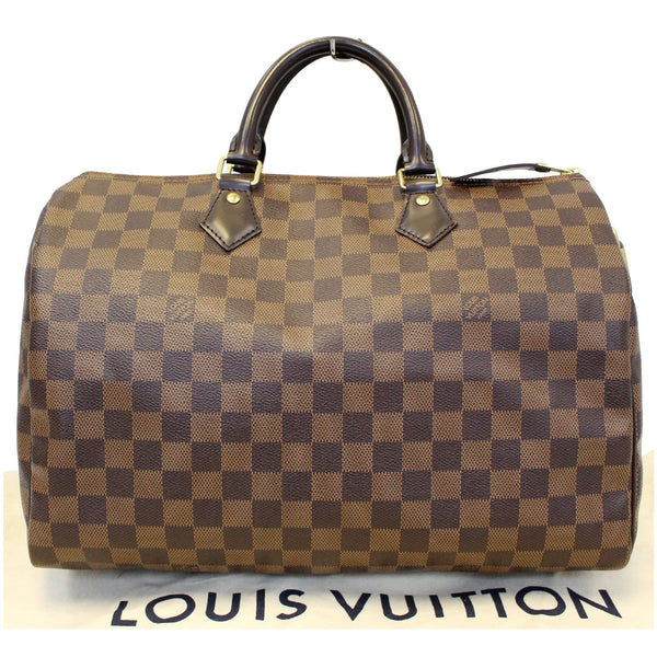 LOUIS VUITTON Speedy 35 Damier Ebene Satchel Bag Brown