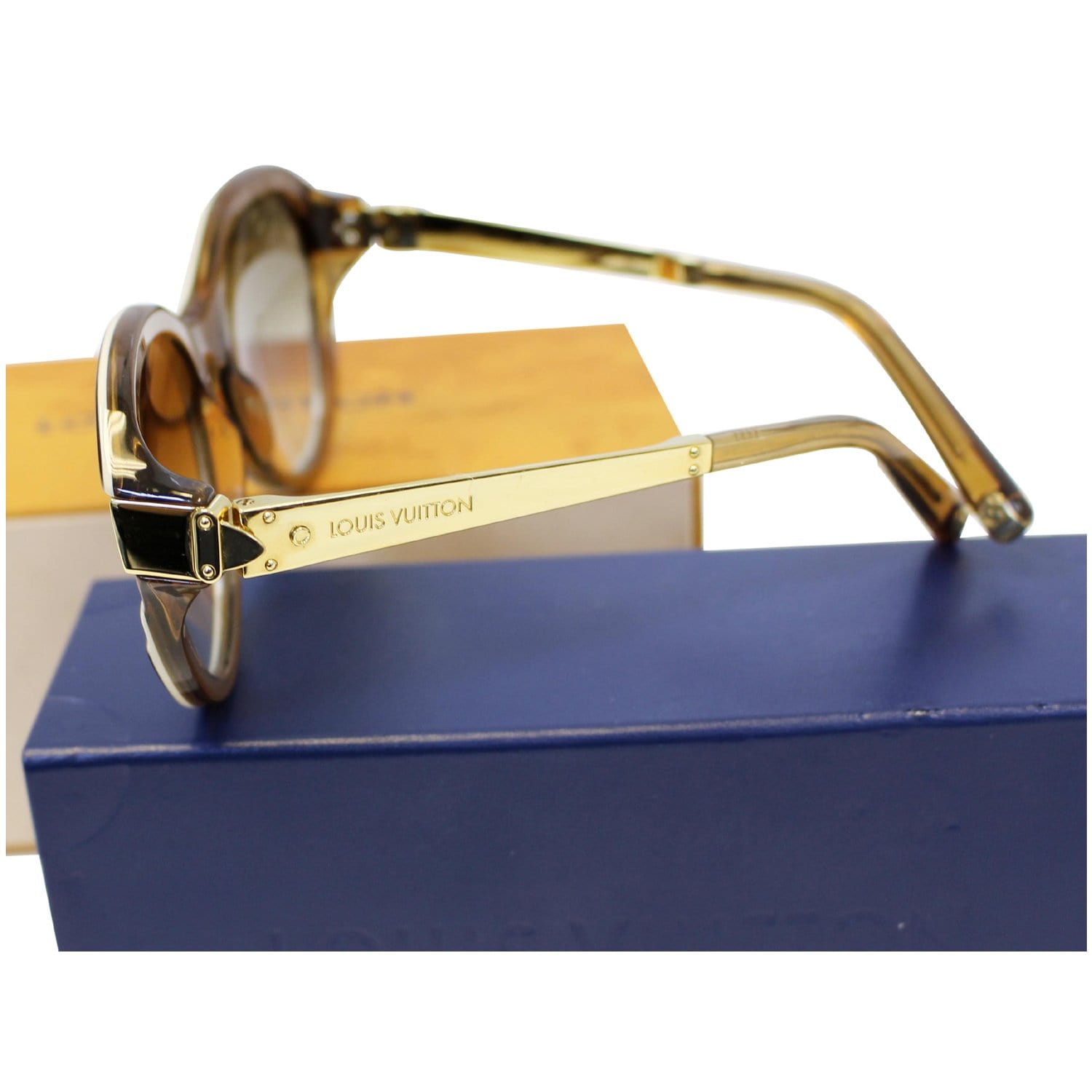 Louis Vuitton Gold Tone/ Brown Gradient Z0487W Petit Soupcon Cat Eye  Sunglasses Louis Vuitton