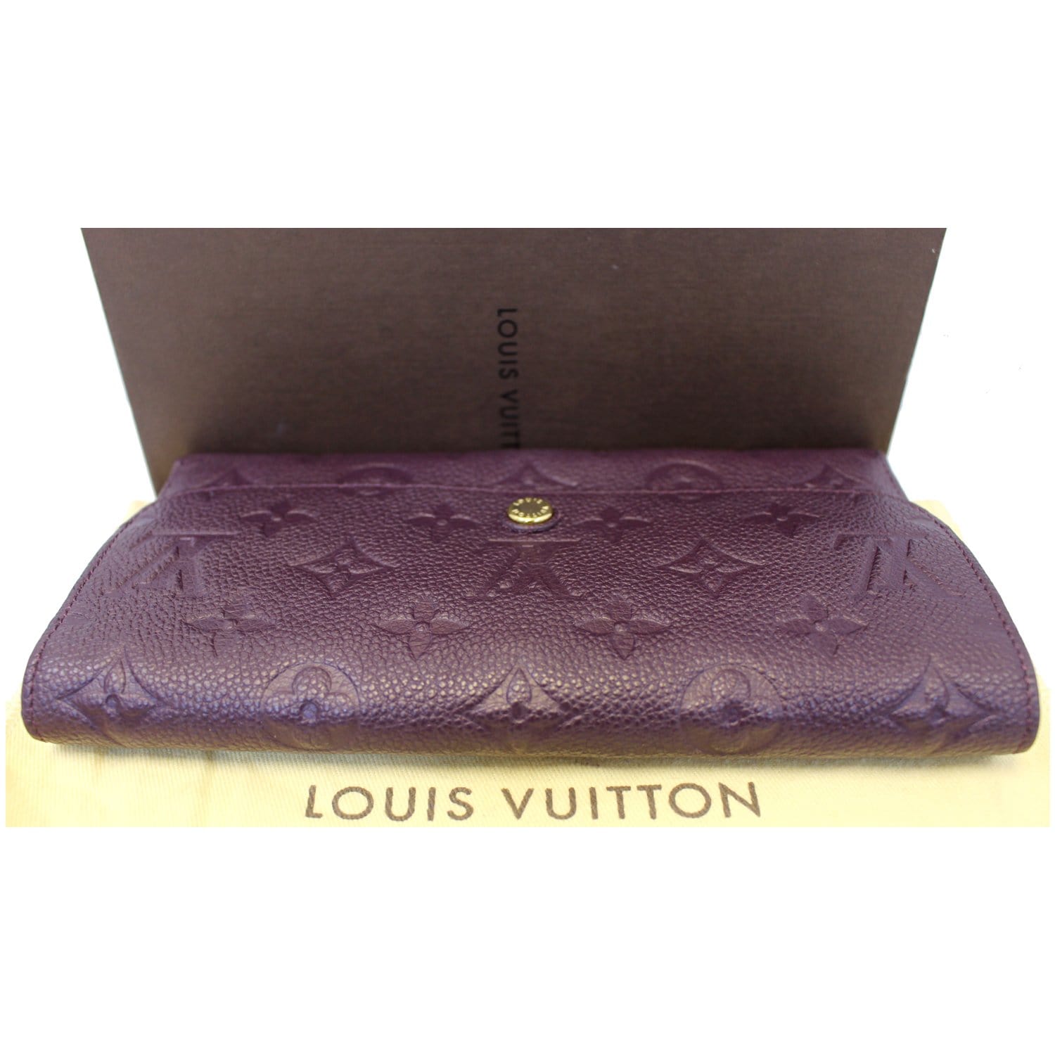 Pre-owned Louis Vuitton Eugénie Leather Wallet In Purple