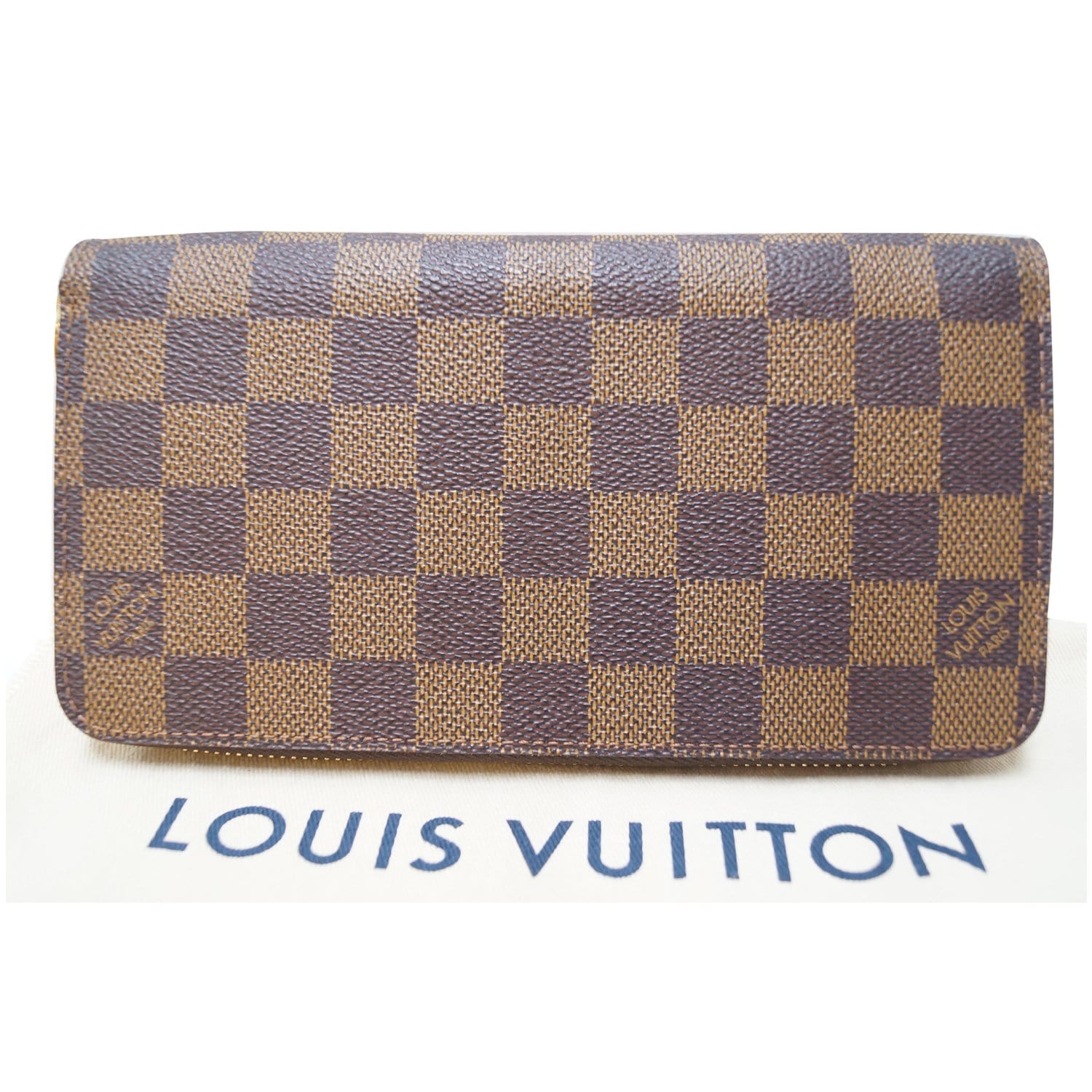 Louis Vuitton brown/tan Damier zip wallet. Beautiful interior with