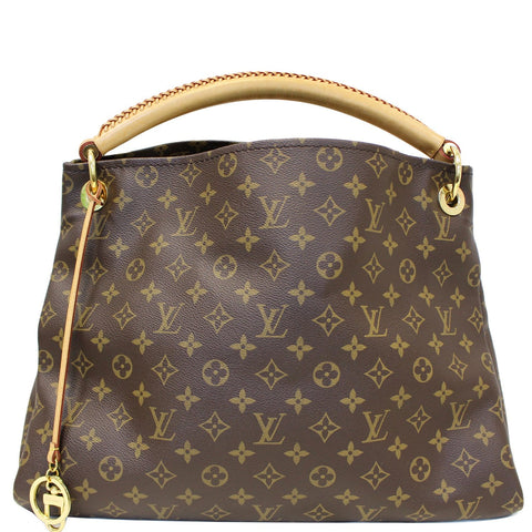LOUIS VUITTON Artsy MM Monogram Canvas Shoulder Bag Brown