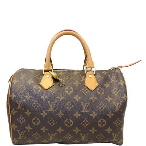 LOUIS VUITTON Speedy 30 Monogram Canvas Satchel Bag