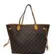 LOUIS VUITTON Neverfull MM Monogram Canvas Tote Shoulder Bag Brown