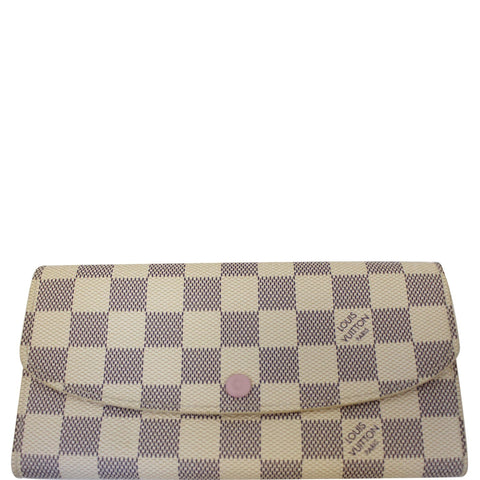 LOUIS VUITTON Emilie Damier Azur Wallet Rose Ballerine
