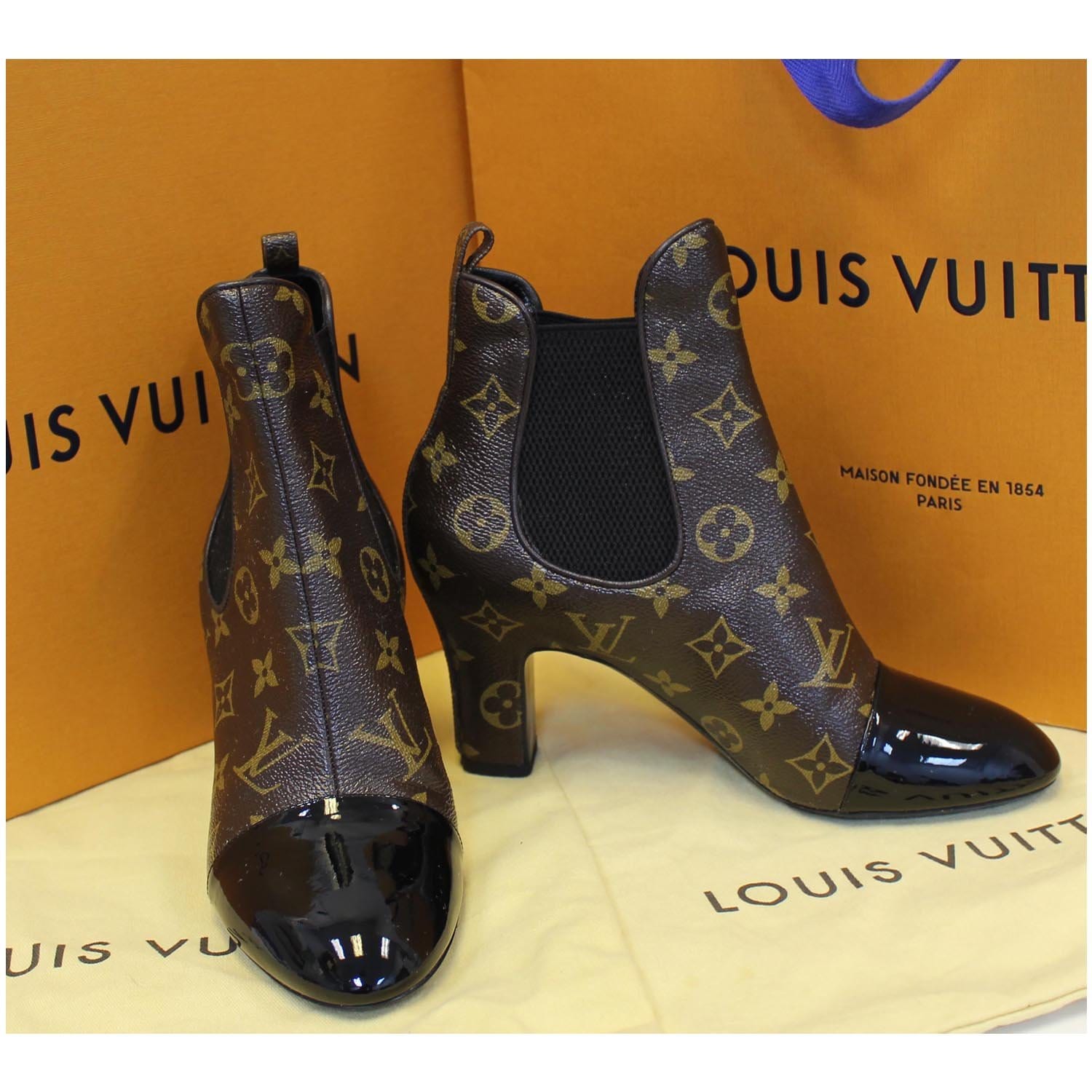 Louis Vuitton Canvas Printed Combat Boots - ShopStyle