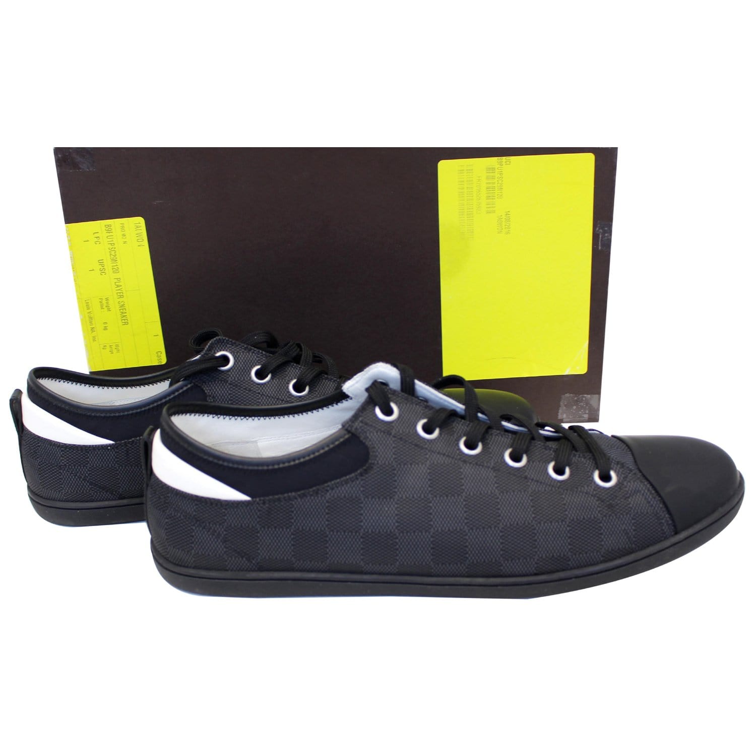 💥Louis Vuitton🔥(GO 0037) Black Denim Monogram Sneakers Low Top