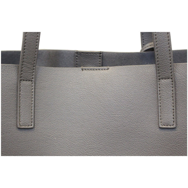 Yves Saint Laurent Shopping Tote Bag Leather Grey for sale