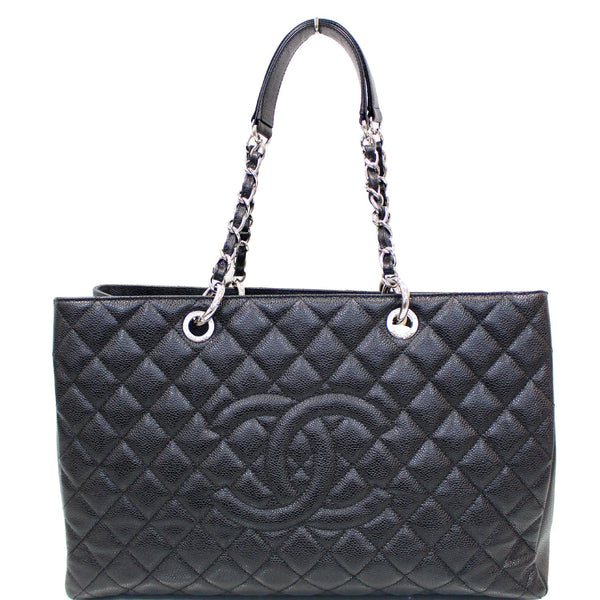 Chanel Tote Bag XL Grand Caviar Leather Shopping Black