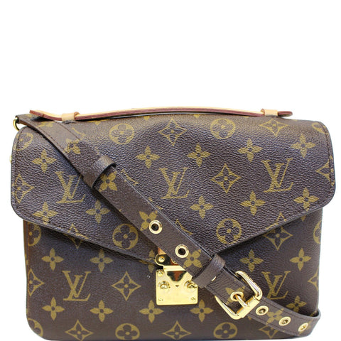 LOUIS VUITTON Metis Pochette Monogram Canvas Crossbody Bag Brown