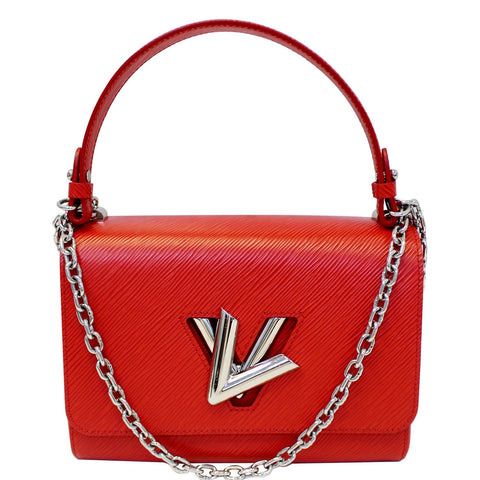 LOUIS VUITTON Twist MM Epi Leather Shoulder Bag Red