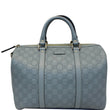 GUCCI Medium Joy Guccissima Leather Boston Bag Turquoise